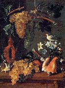 Juan de Espinosa Still-Life with Grapes, Flowers and Shells France oil painting artist